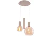 Hanglamp Aura  - Beige - 3 lichts - Rond