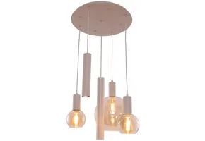 Hanglamp Aura  - Beige - 5 lichts - Rond
