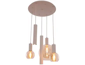 Hanglamp Aura  - Beige - 5 lichts - Rond