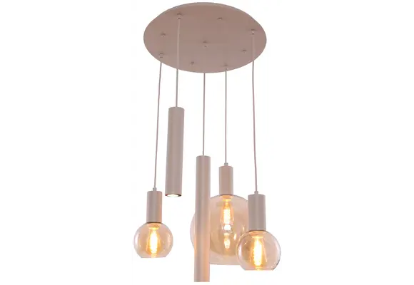 Hanglamp Aura  - Beige - 5 lichts - Rond