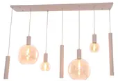 Hanglamp Aura  - Beige - 7 lichts - Rechthoekig