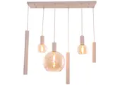 Hanglamp Aura  - Beige - 6 lichts - Rechthoekig
