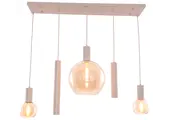 Hanglamp Aura  - Beige - 5 lichts - Rechthoekig