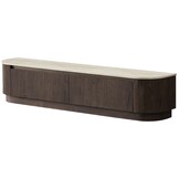 Portofino Tv Meubel Curved - Bruin - Gebogen zijkant  - Staand
