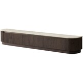 Portofino Tv Meubel Curved - Bruin - Gebogen zijkant  - Staand