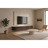 Portofino Tv Meubel Curved - Bruin - Gebogen zijkant