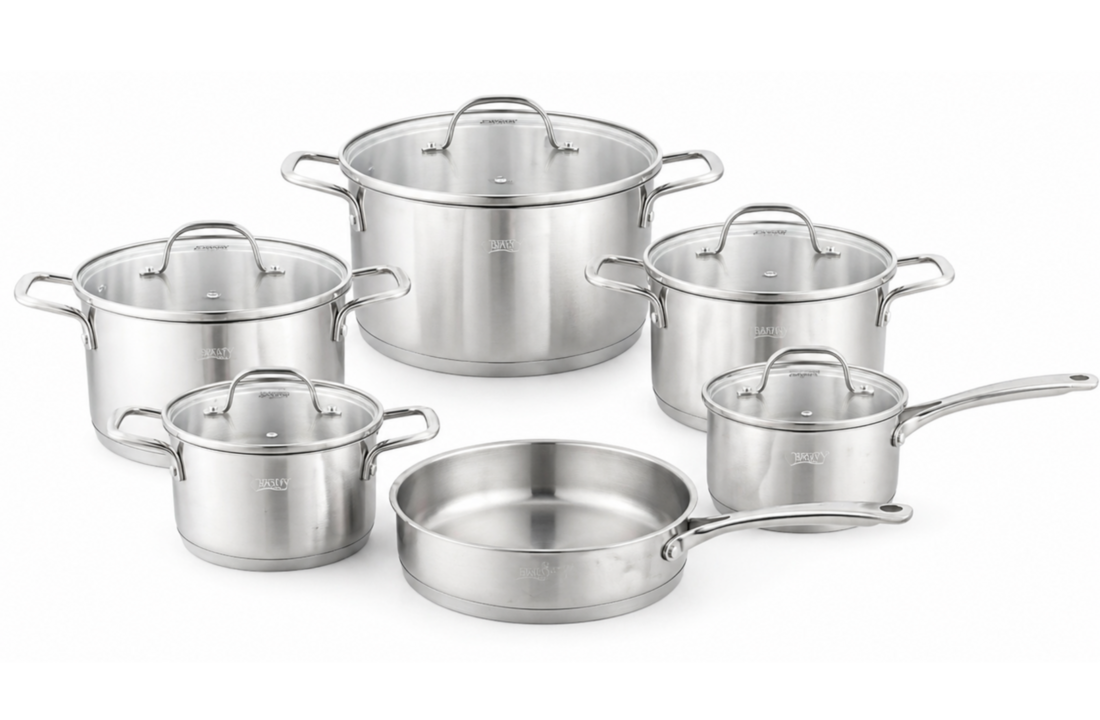 Bavary Pannenset 11 delig | 18/10 Stainless Steel