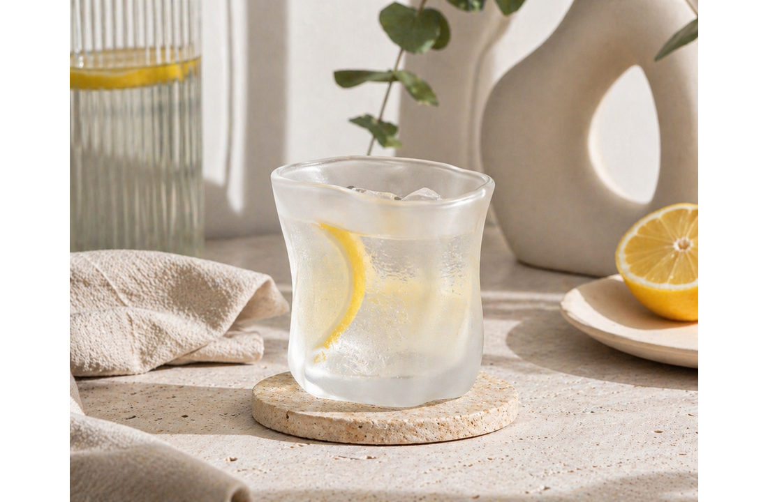 Drinkglazen Wave - 200 ml - set van 6 | Mat Glas