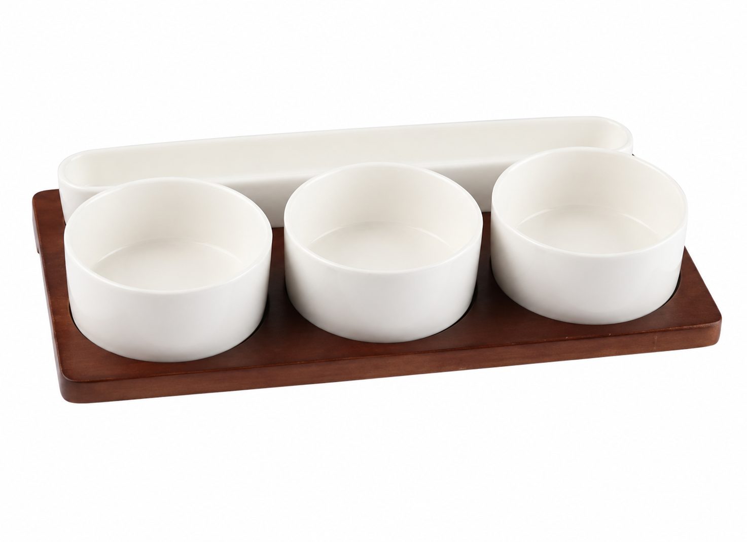 Serveerplank met 4 schaaltjes Sora - Acacia hout