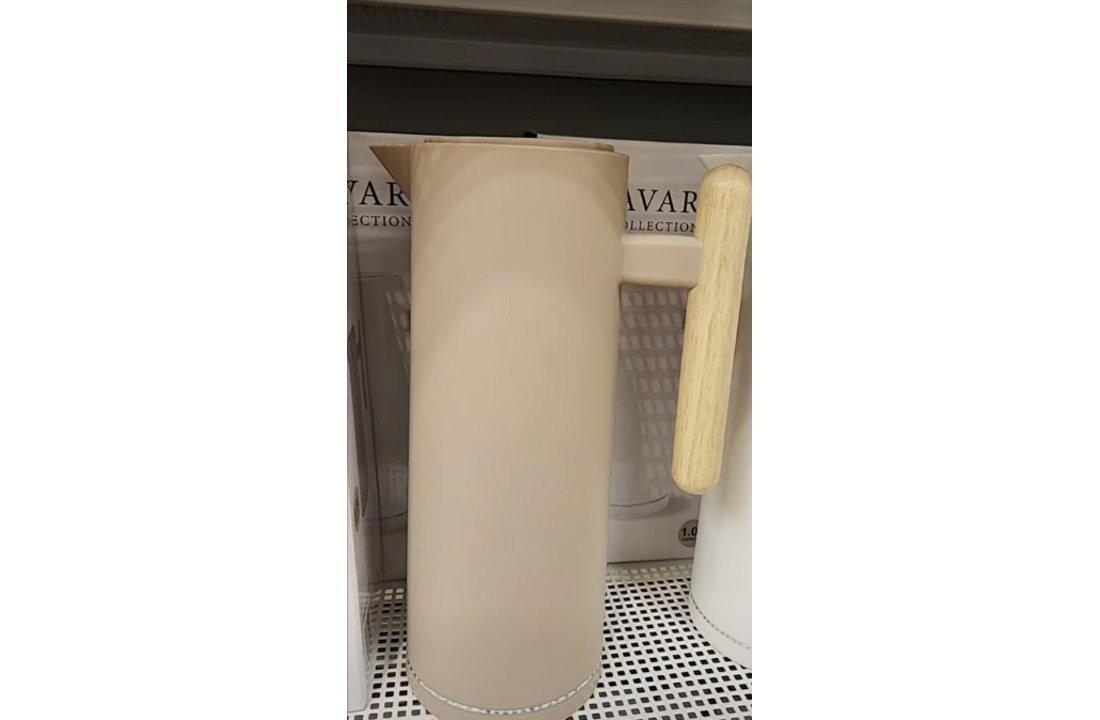 Thermoskan Bavary met Houten Handvat - 1.0L  Taupe