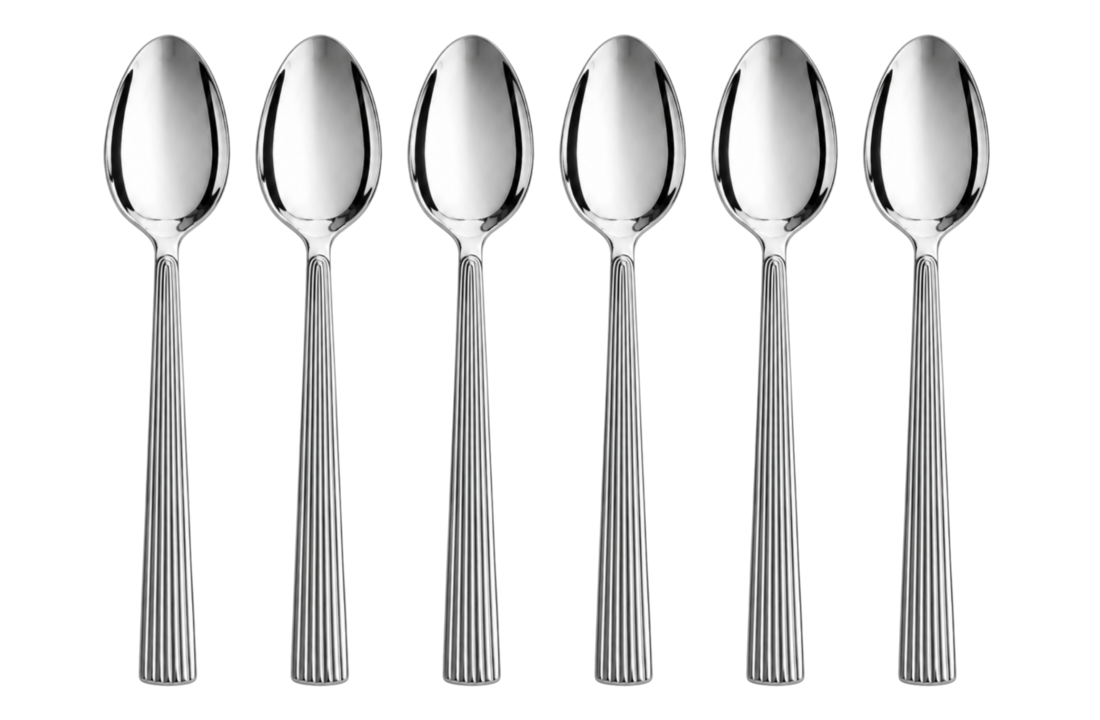 Diva Dessertlepels – 6-delig | Zilver RVS