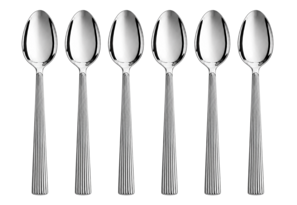 Diva Dessertlepels – 6-delig | Zilver RVS
