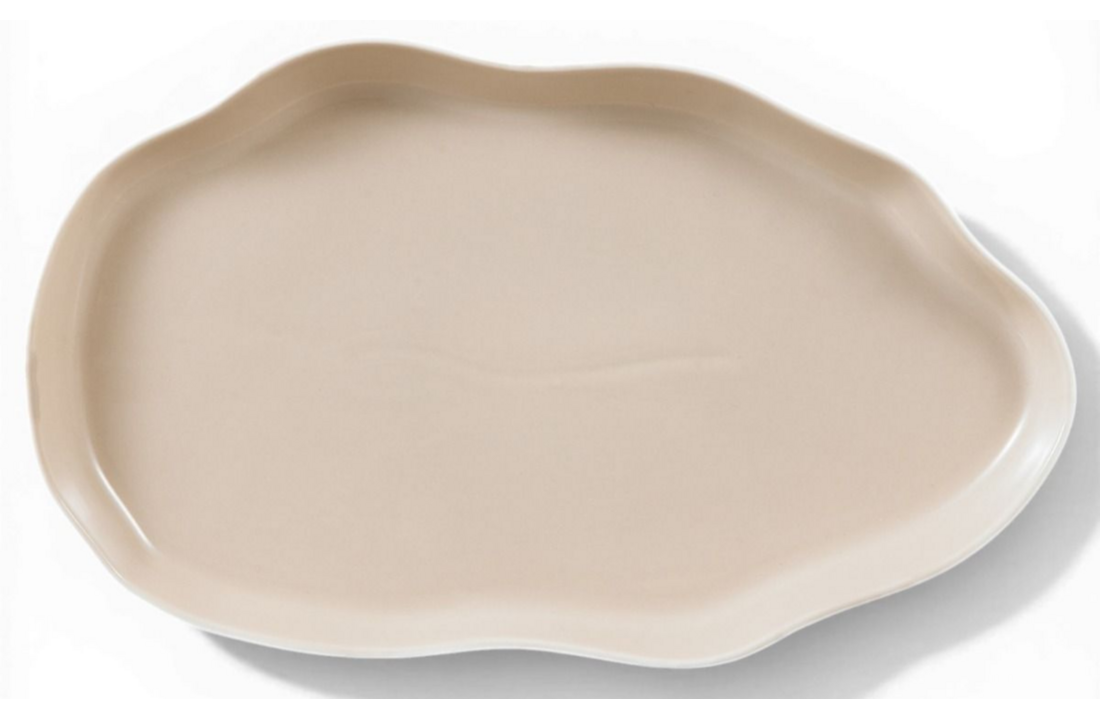 Bricard Bonnes Serviesset 27 delig - Porselein - Wit/Taupe - Organisch