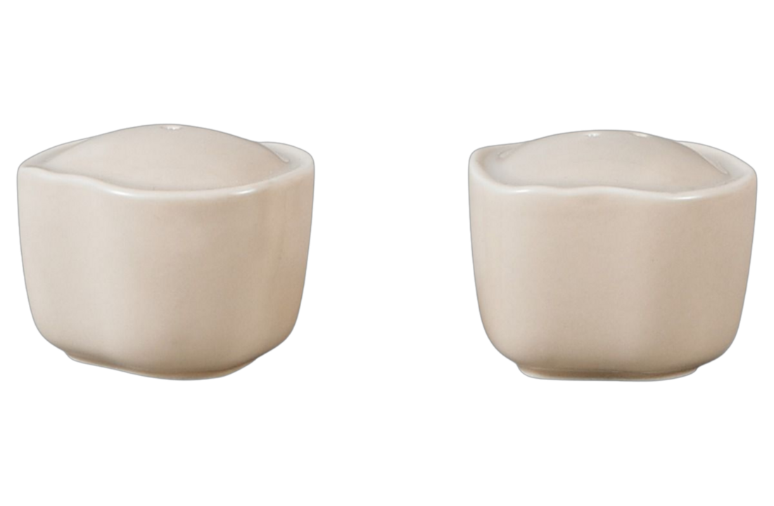Bricard Bonnes Serviesset 27 delig - Porselein - Wit/Taupe - Organisch