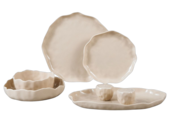 Bricard Angles Serviesset - 27 delig - Porselein - Taupe - Organisch