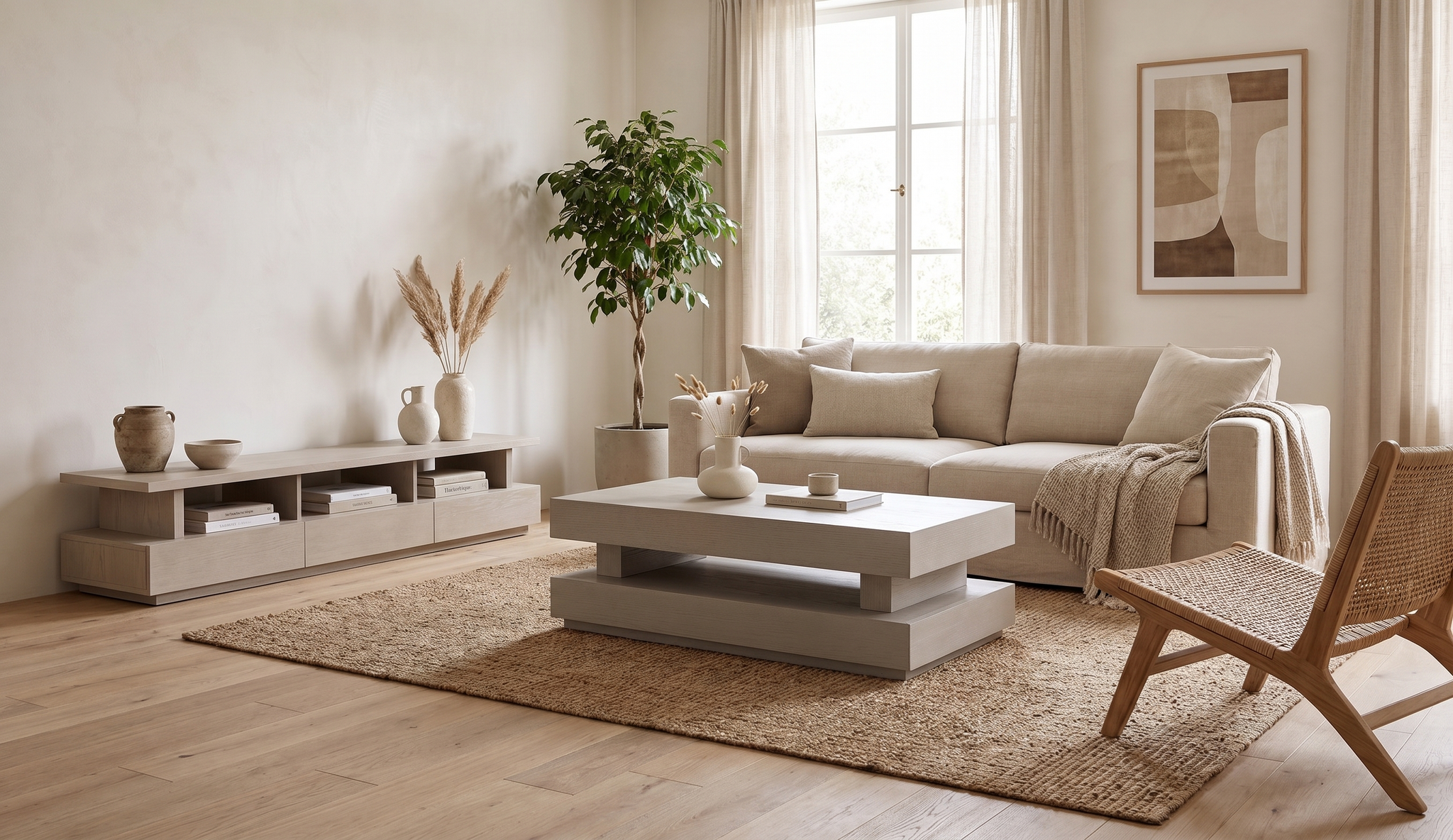 Salontafel Capri Hamburger Beige - Rechthoekig