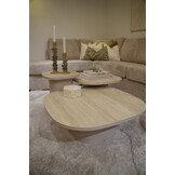 Salontafel Como -  Mat Beige - Keramiek (travertin look) - Set van 3