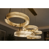 Hanglamp Solanas Alabaster Natuursteen - 5 x D40 cm