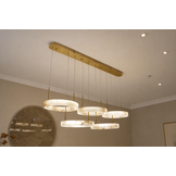 Hanglamp Solanas Alabaster Natuursteen - 5 x D40 cm