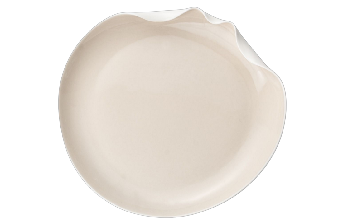 Bricard Miramas Serviesset 25 delig - Porselein - Wit/Taupe - Organisch
