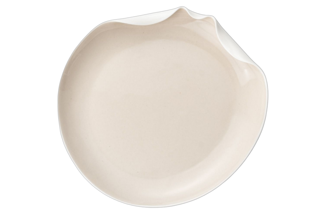 Bricard Miramas Serviesset 25 delig - Porselein - Wit/Taupe - Organisch