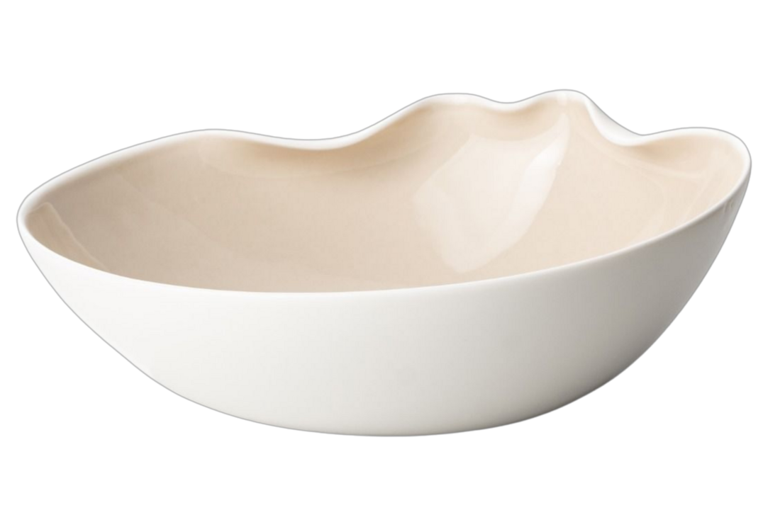 Bricard Miramas Serviesset 25 delig - Porselein - Wit/Taupe - Organisch