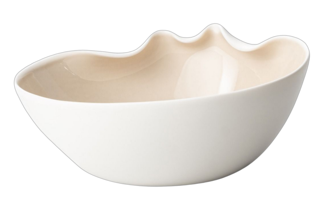 Bricard Miramas Serviesset 25 delig - Porselein - Wit/Taupe - Organisch