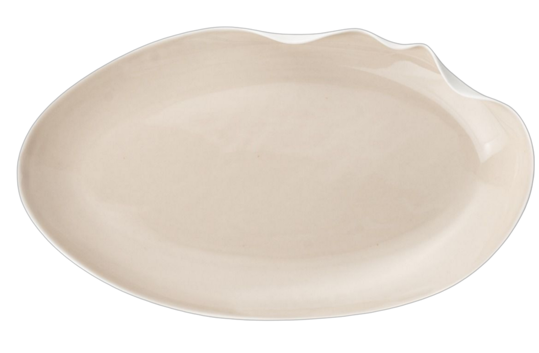 Bricard Miramas Serviesset 25 delig - Porselein - Wit/Taupe - Organisch