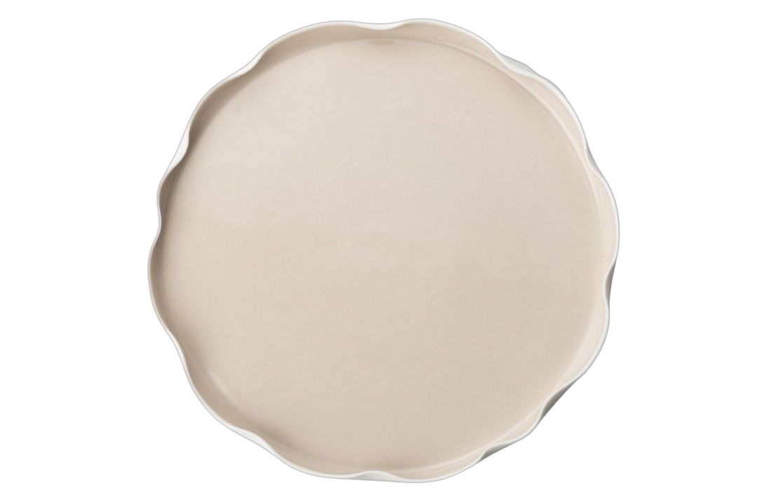 Bricard Nice Serviesset 25 delig - Porselein - Wit/Taupe - Organisch