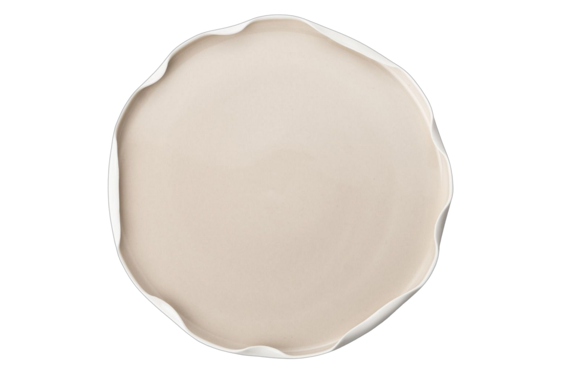 Bricard Nice Serviesset 25 delig - Porselein - Wit/Taupe - Organisch