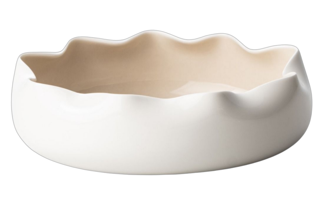 Bricard Nice Serviesset 25 delig - Porselein - Wit/Taupe - Organisch