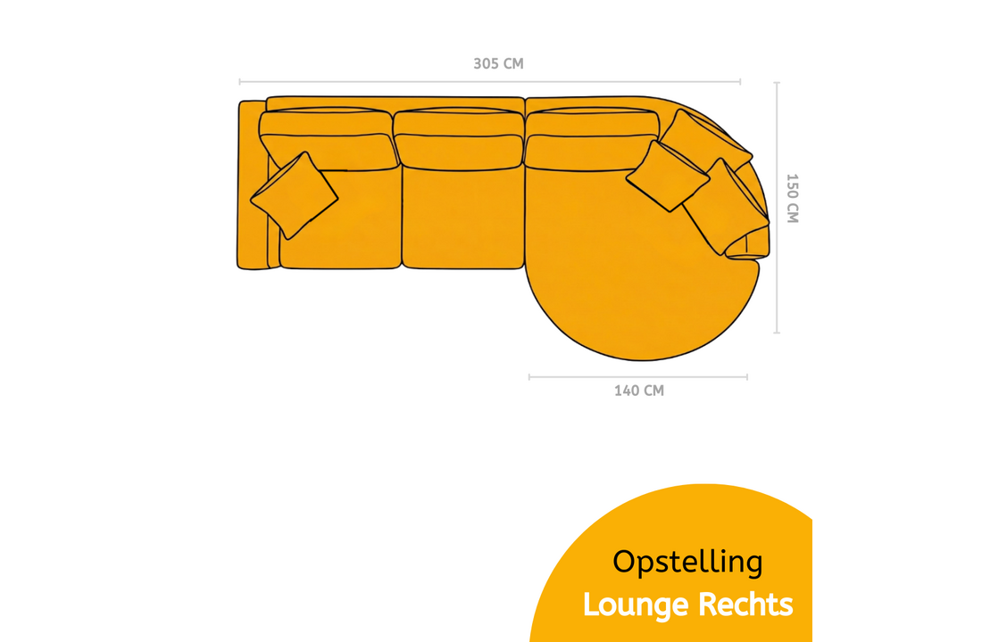 Loungebank Moon - Cremona 02 Beige