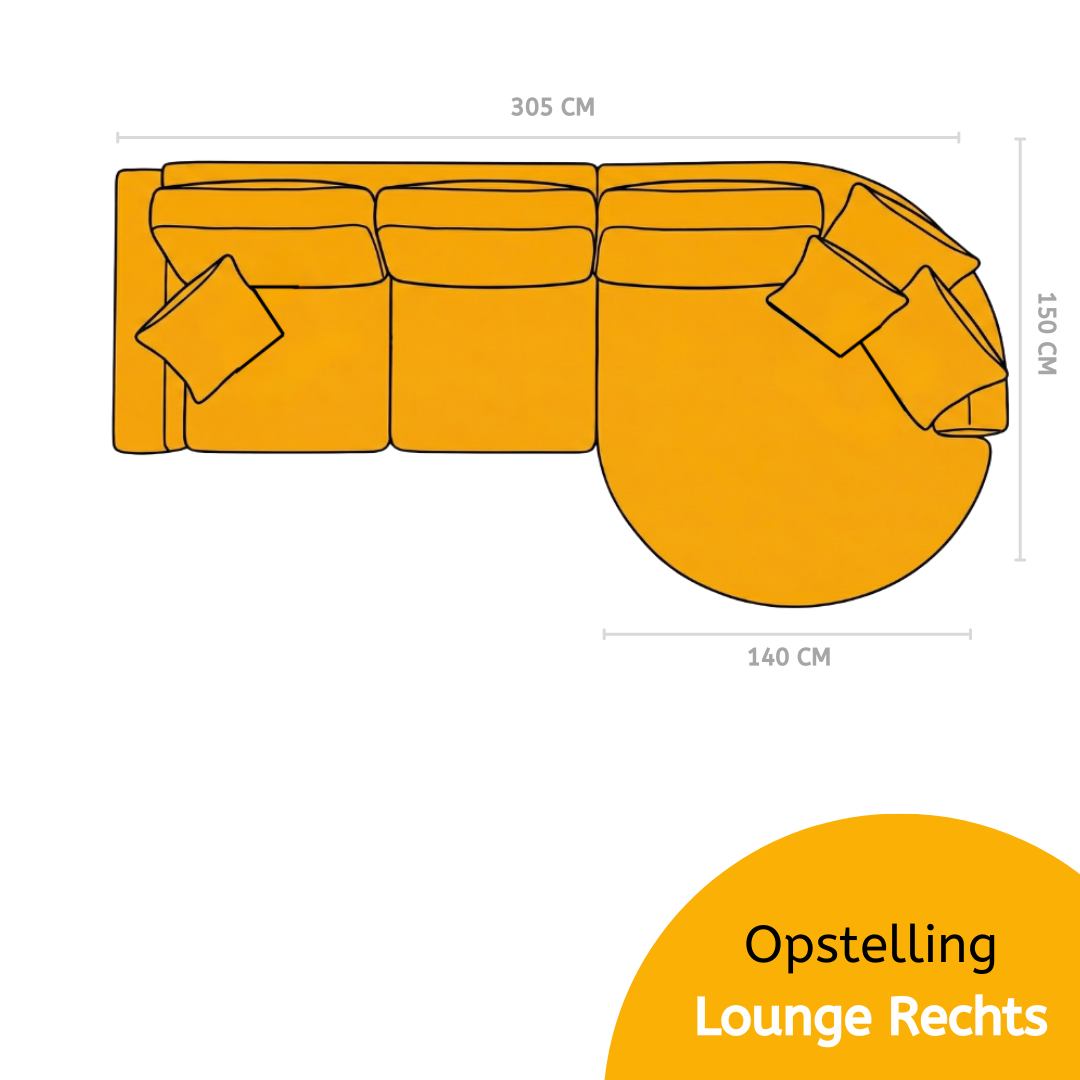 Loungebank Moon - Cremona 02 Beige