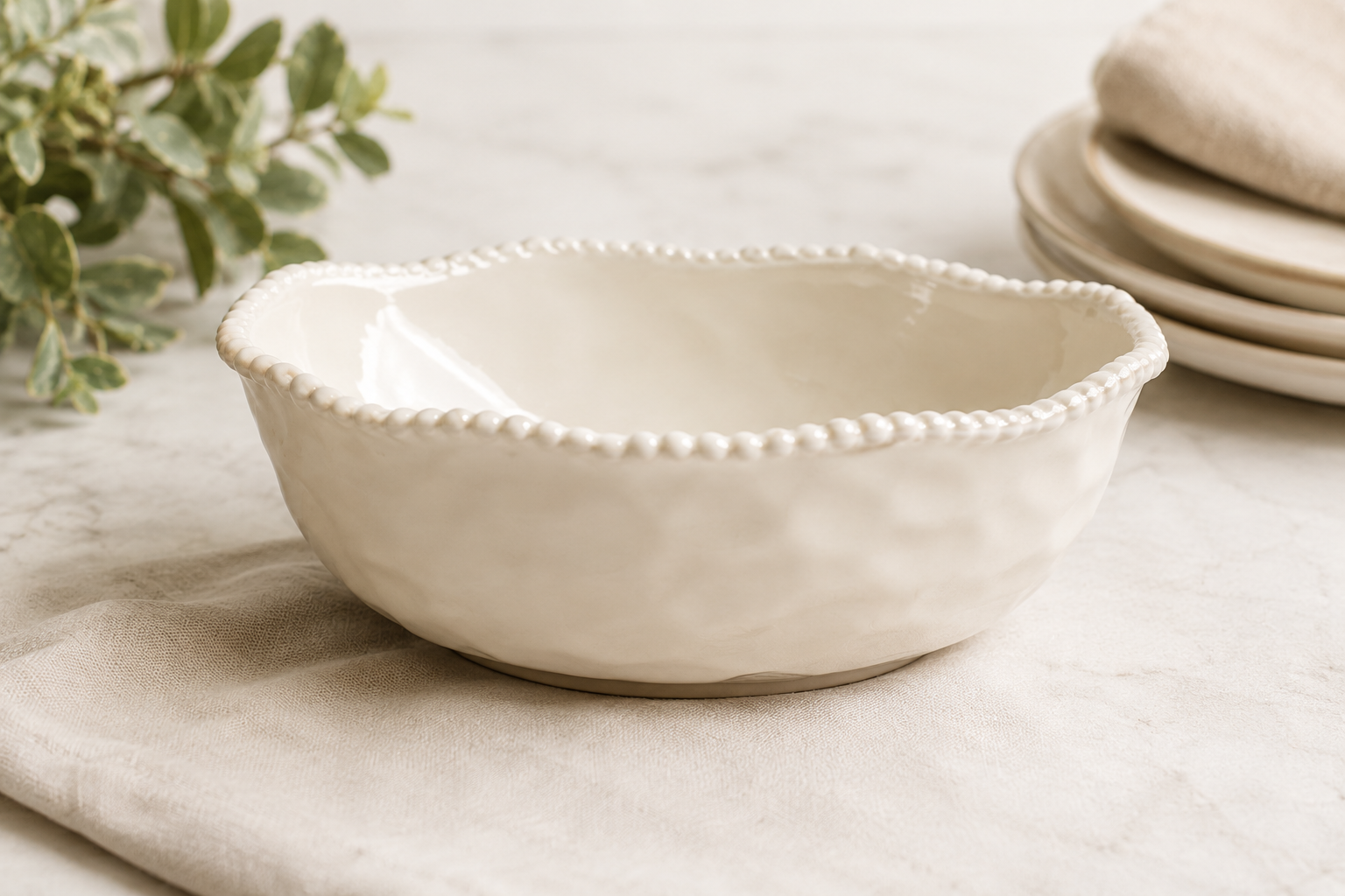 Saladekom Pearls | Beige - Ø22.8 cm