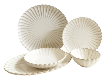 Paris Serviesset 25-Delig - Porselein - Beige
