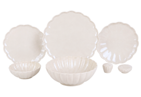 Bavary Lotus Serviesset - 27 delig - Porselein - Beige