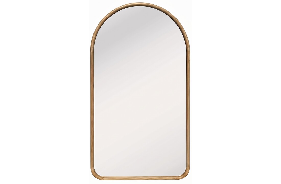 Boogspiegel Livia Naturel Eiken  - 100 x 180 cm  -  Houten spiegel