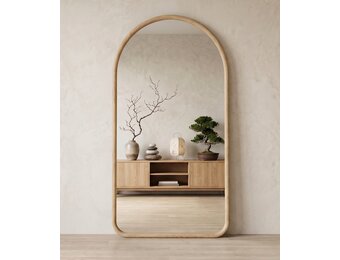 Boogspiegel Livia Naturel Eiken  - 100 x 180 cm