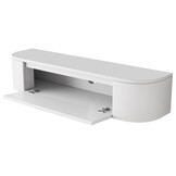 Zwevende Gangkast Curved - Mat Wit - L100 x D25 x H25 cm
