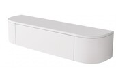 Zwevende Gangkast Curved - Mat Wit