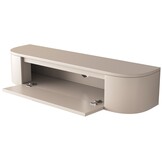 Zwevende Gangkast Curved - Beige - L100 x D25 x H25 cm