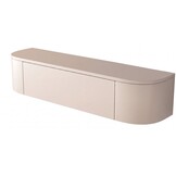 Zwevende Gangkast Curved - Beige - L100 x D25 x H25 cm