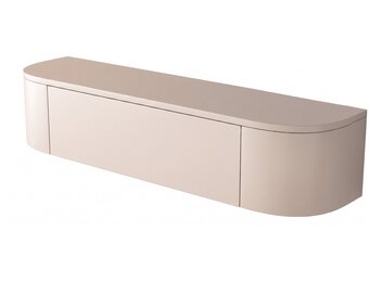 Zwevende Gangkast Curved - Beige
