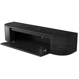 Zwevende Gangkast Curved - Zwart Eiken - L100 x D25 x H25 cm