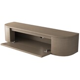 Zwevende Gangkast Curved - Walnoot - L100 x D25 x H25 cm