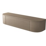 Zwevende Gangkast Curved - Walnoot - L100 x D25 x H25 cm