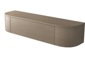 Zwevende Gangkast Curved - Walnoot
