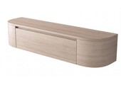 Zwevende Gangkast Curved - Licht Beige Eiken