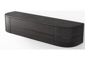 Zwevende Gangkast Curved - Zwart Eiken