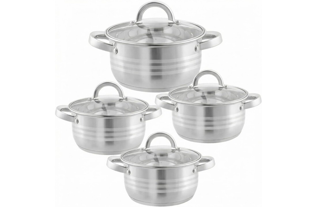 Bavary Pannenset 8 delig | 18/10 Stainless Steel